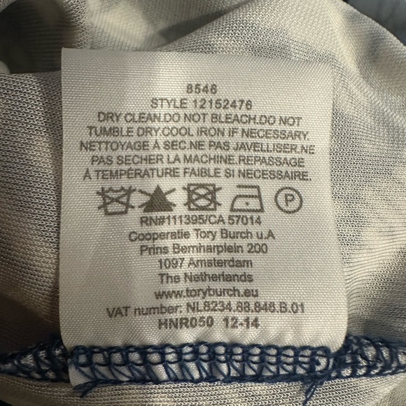 Tory Burch blue/white midi dresss size S - Picture 8 of 9